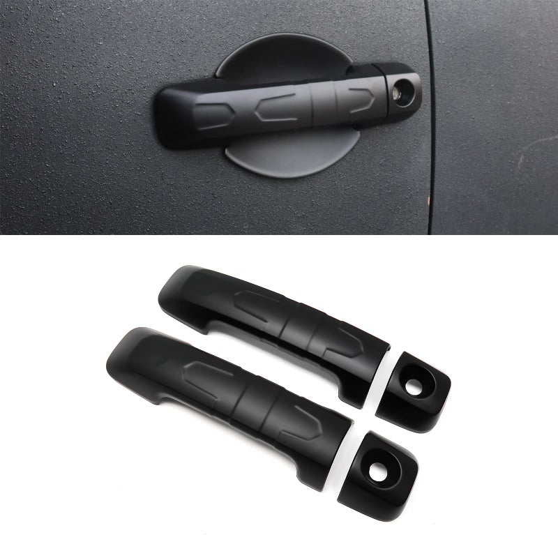 Yipmotiv 4pcs Black Car Exterior Door Handle Cover for Toyota FJ Cruiser XJ10 TRD Off Road 2007 20082019 2020 2021 2022 Side Body Door Trim