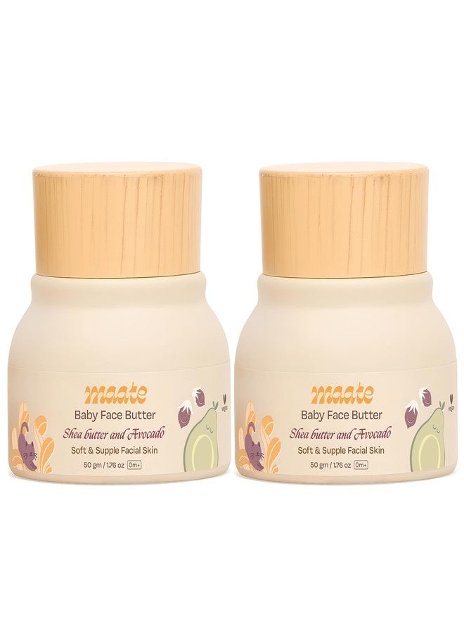 Maate Baby Face Butter 50 gm (Pack of 2) | With Shea Butter & Avocado | Soft, Nourished & Supple Facial Skin | Light & Quick Absorbing Lotion | Moisturizing Cream For Face | Babies & Kids 0m+ - Image 1