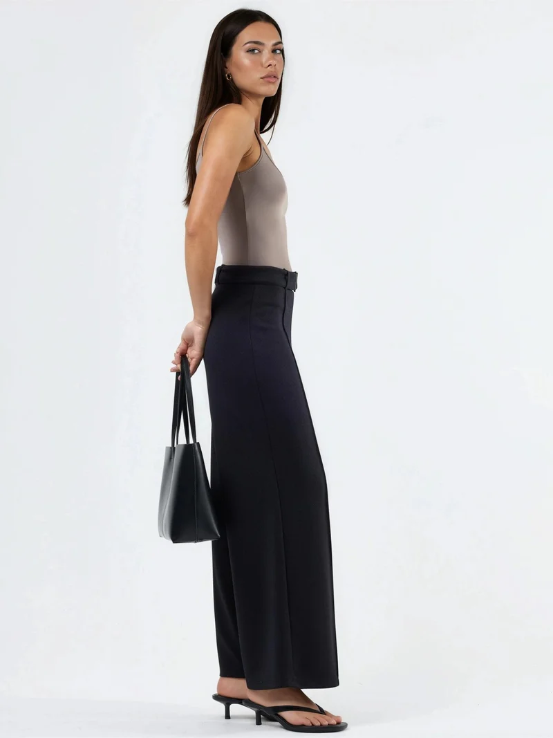 Busem BUSEM High Waist Belted Straight Leg Pants