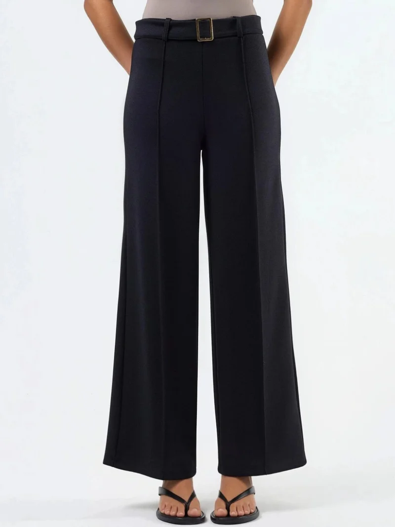 Busem BUSEM High Waist Belted Straight Leg Pants