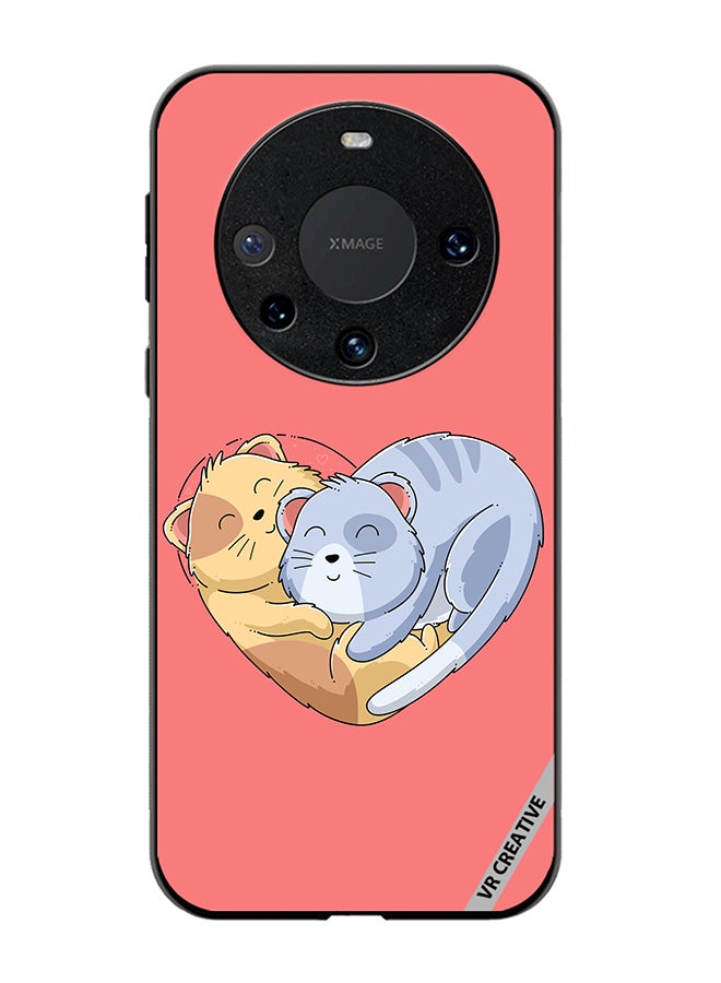 VR CREATIVE Protective Case Cover For Huawei Mate 60 Klover Cat Design Multicolour - Image 1