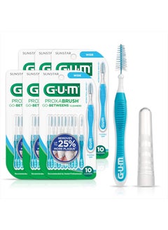 Gum Proxabrush Go-Betweens - Wide - Interdental Brushes - Soft Bristled Dental Picks for Plaque Removal & Gum Health - Safe for Braces & Dental Devices, 10ct (6pk)  - Image 1