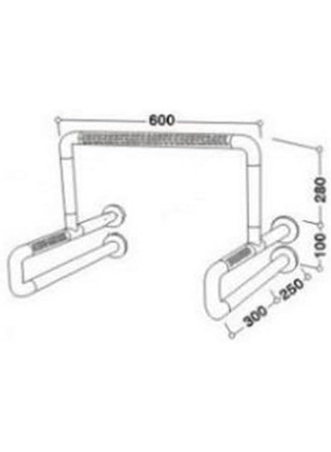 Wall Mounted Toilet Grab Bar - Image 2
