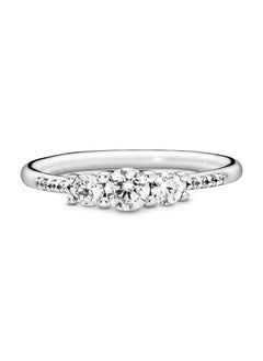 PANDORA PANDORA Jewelry Clear Three-Stone Cubic Zirconia Ring in Sterling Silver  - Image 2