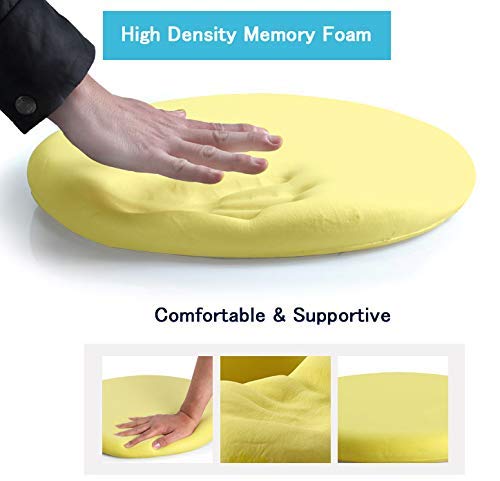 Sigmat Memory Foam Seat Cushion Anti-Slip Soft Round Stool Cushion Chair Pad 16 Inch Geometric - Image 2