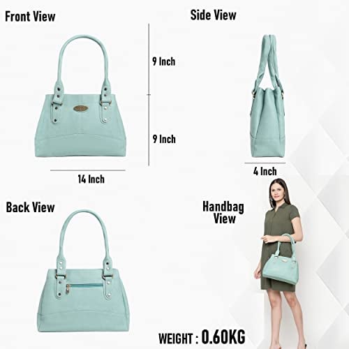 Fostelo Women's Birdie Satchel Tote Handbag for Women | Ladies Purse | Stylish Shoulder Bag | Gift For Women | Light Grey - Image 3
