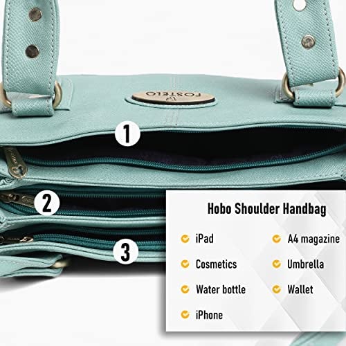 Fostelo Women's Birdie Satchel Tote Handbag for Women | Ladies Purse | Stylish Shoulder Bag | Gift For Women | Light Grey - Image 5