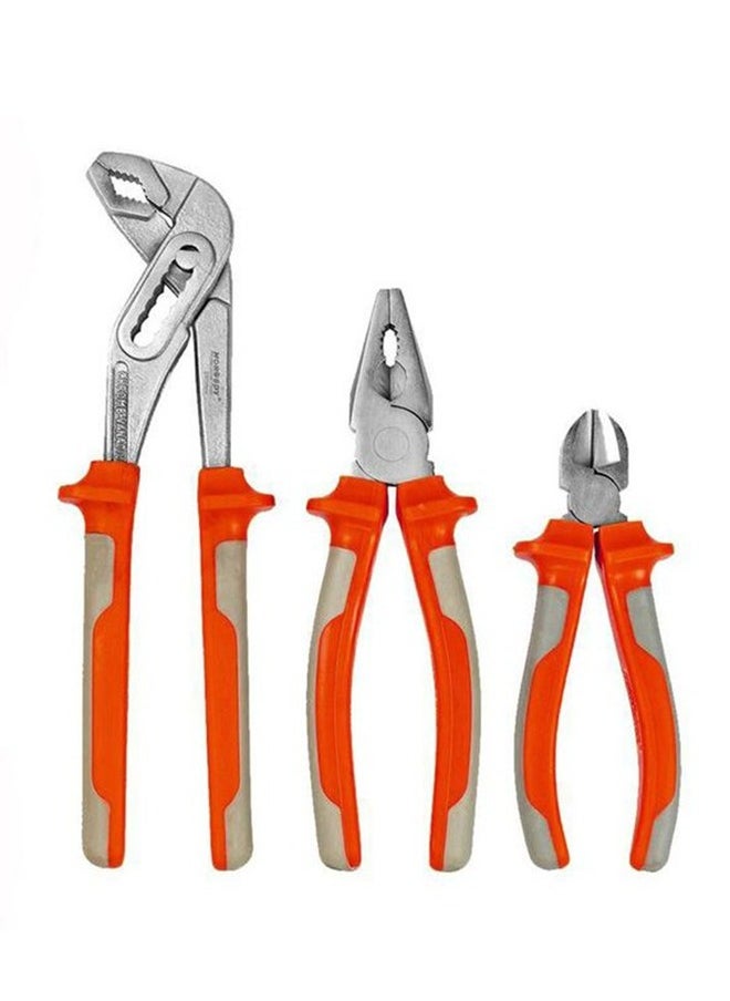 HORUSDY - HORUSDY - 3 Pliers Combo Set, Diagonal Cutting Pliers 6"/Universal Pliers 8"/Water Pump Pliers 10",Wiring/Plumbing Repair Tool Set - SDY-97611 - Image 1