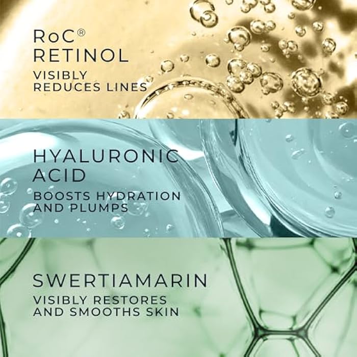 RoC Derm Correxion Neck Cream with Hyaluronic Acid + Advanced Retinol to visibly Tighten & Lift Horizontal Neck Lines, Facial Moisturizer to Contour Face (1.7 oz) with RoC Retinol Eye Packette - Image 4