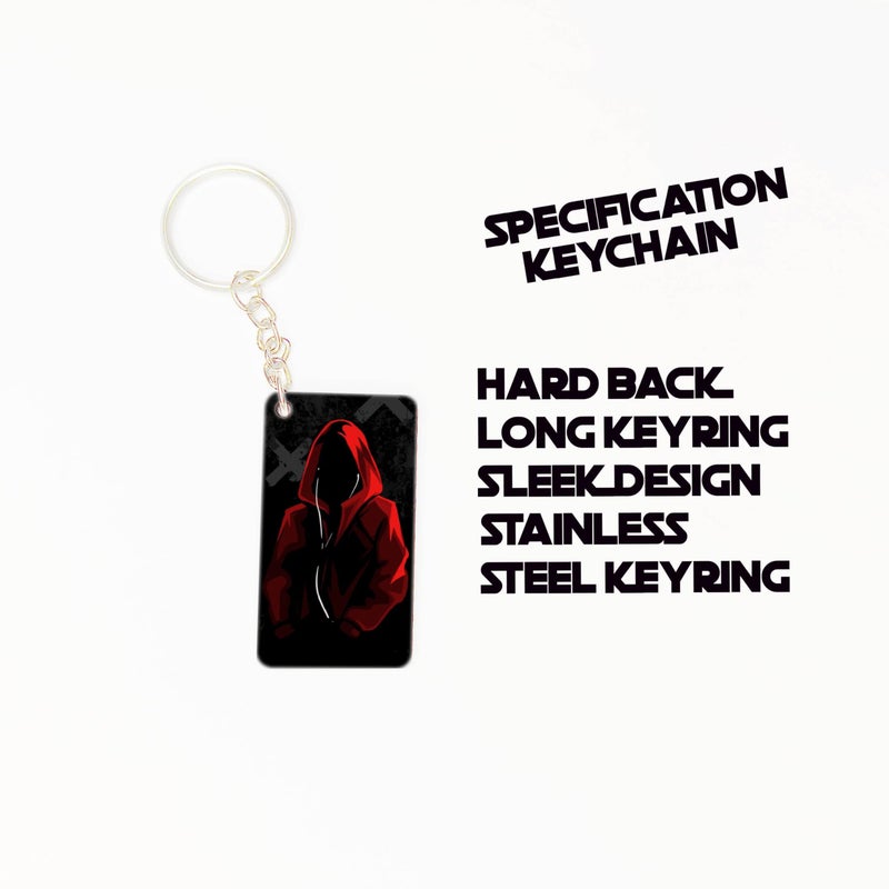OUTFITQUE OUTFITQUE Premium (Pack of 2) Anime-130 Printed Long Keychain For Bike, Scooty, Car, MDF Keyholder - Image 3