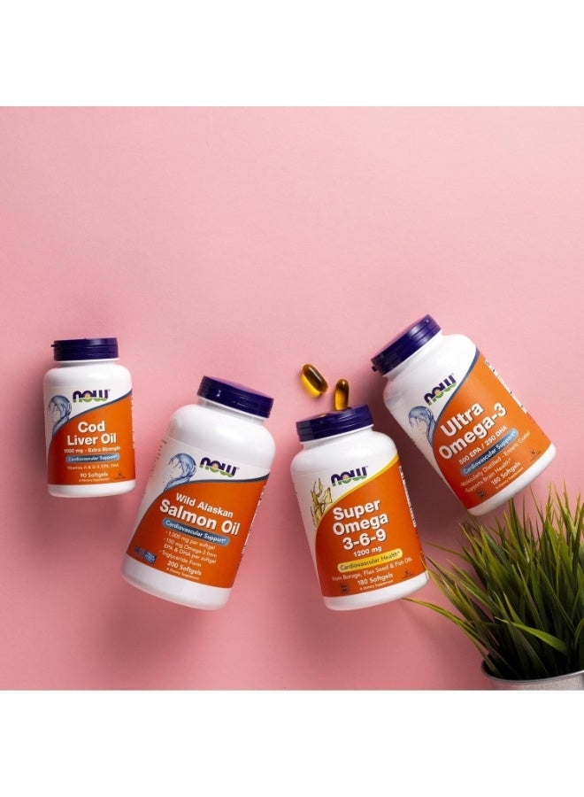 now Super Omega 3-6-9, 1200 mg, 180 Softgels | Fish, Flax & Borage Oil Blend, Essential Fatty Acids - Image 2