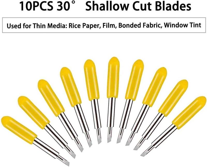 Elefama 40PCS Blades for Explore Air 2/Air 3/Make 3/Maker 20PCS 45° Fine Point Blade +10PCS 60° Deep Cut +10PCS 30° Shallow Cut Fabric Cards Paper Vinyl Knife Cutting Blade for Replacement - Image 5