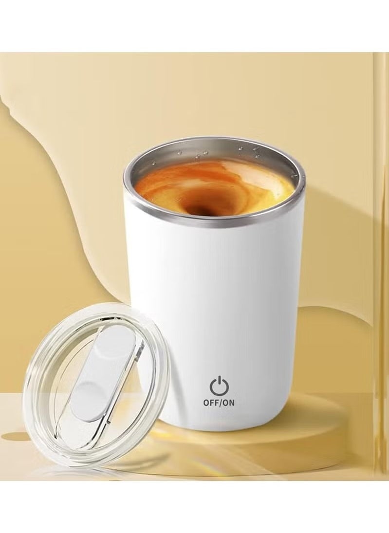 QINDUO Self Stirring Mug Electric Mixing Cup Magnetic Stirring Cup Rechargeable Auto Magnetic Mug Self Stirring Coffee Mug Rotating Home Office Travel Stirring Cup  - Image 1