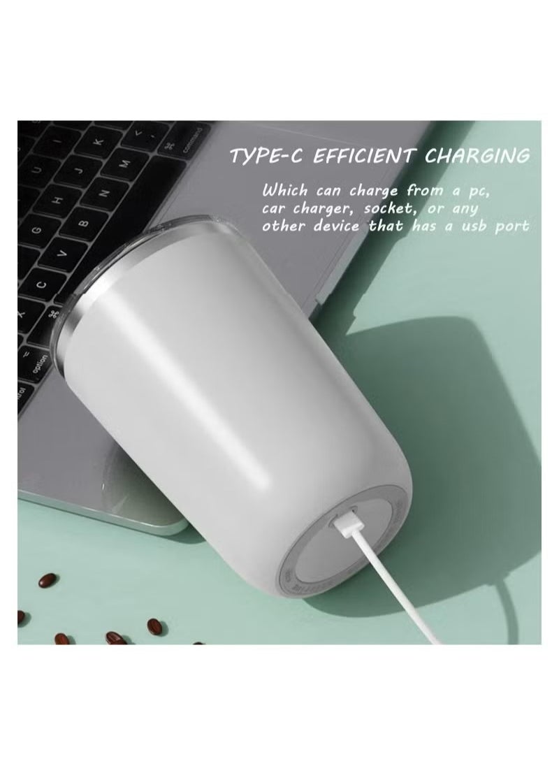 QINDUO Self Stirring Mug Electric Mixing Cup Magnetic Stirring Cup Rechargeable Auto Magnetic Mug Self Stirring Coffee Mug Rotating Home Office Travel Stirring Cup  - Image 3
