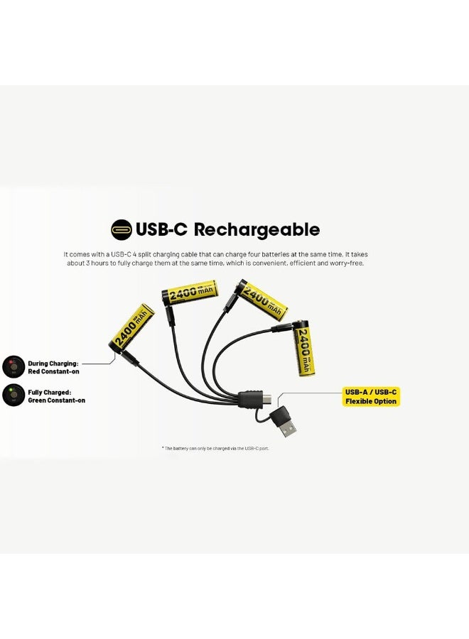 NITECORE NC-NH2400 -  Nitecore USB-C Rechargable Battery 2400mAh - NH2400 - Image 5