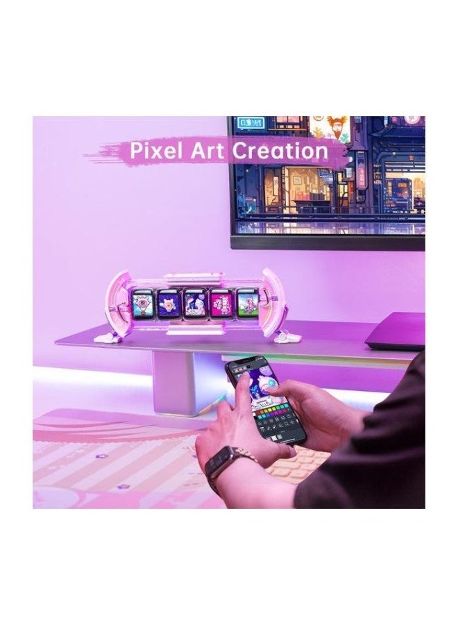 Divoom Times Gate Pixel Art Informative Display (Pink) - Image 4