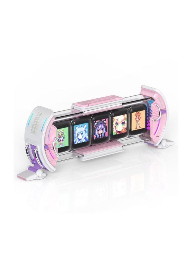 Divoom Times Gate Pixel Art Informative Display (Pink) - Image 1
