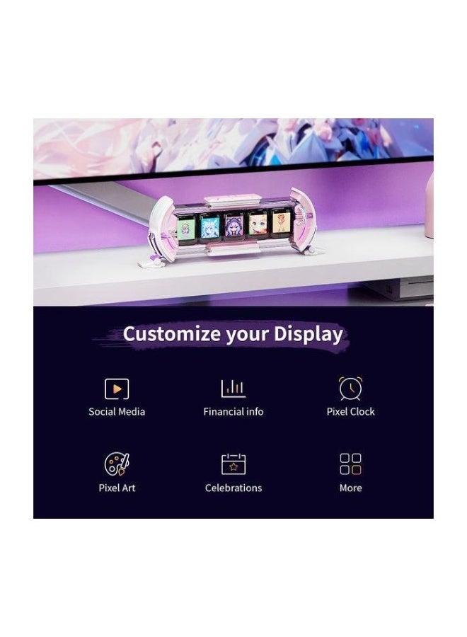 Divoom Times Gate Pixel Art Informative Display (Pink) - Image 2