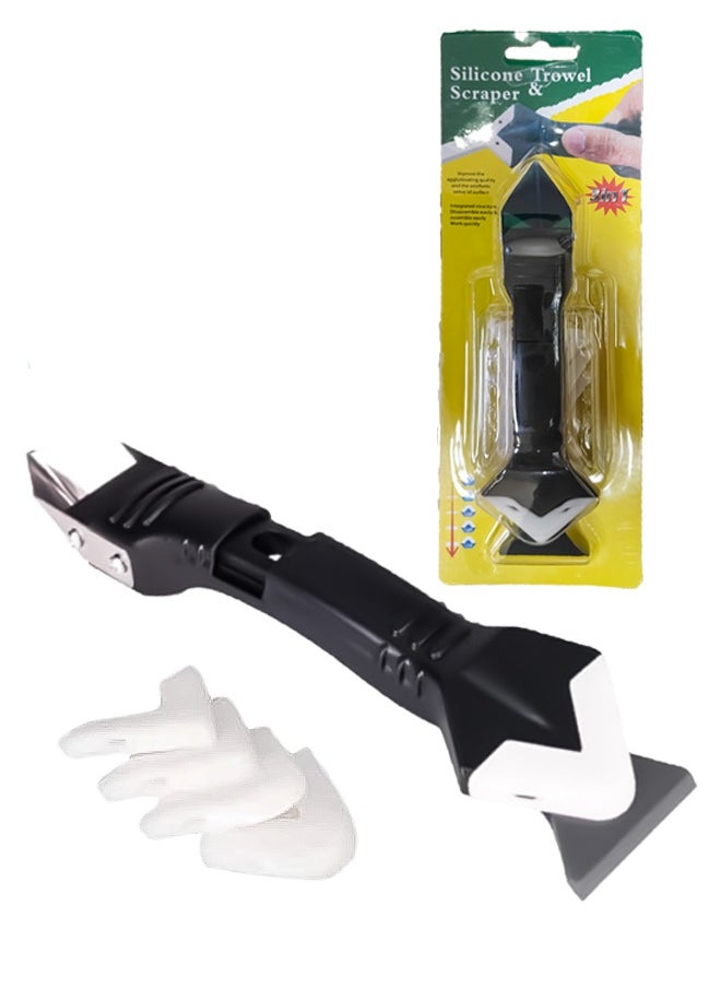 INFLUX 3 in 1 Silicone Caulking Tool Kit stainless steelhead Sealant Finishing Tool Grout Sc, Caulk Remover and Sealant Sc Tool, Caulk Removal Tool for Kitchen Bathroom Window  - Image 1
