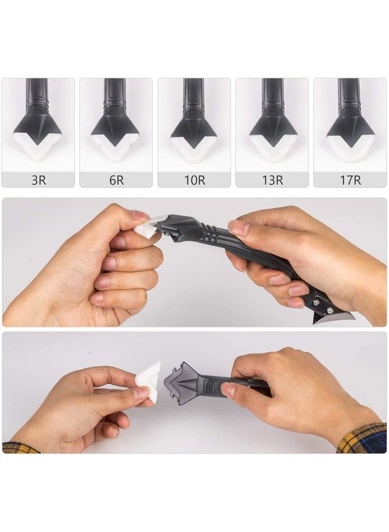 INFLUX 3 in 1 Silicone Caulking Tool Kit stainless steelhead Sealant Finishing Tool Grout Sc, Caulk Remover and Sealant Sc Tool, Caulk Removal Tool for Kitchen Bathroom Window  - Image 3