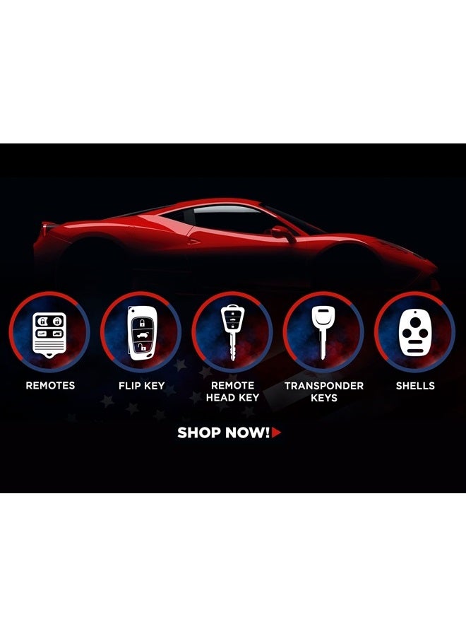 USARemote Car Key Fob Keyless Entry Remote fits Chevy Silverado Traverse Equinox Avalanche/GMC Sierra/Pontiac Torrent/Saturn Outlook Vue (OUC60270, OUC60221), Set of 2 - Image 4