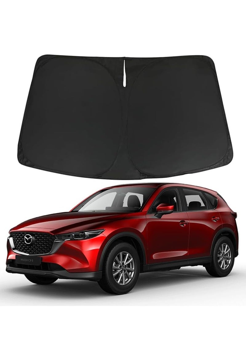 Cool Baby - COOLBABY Windshield Sun Shade for Mazda CX-5 CX5 2017 2018 2019 2020 2021 2022 2023 Foldable Front Window Sunshade Screen Blocks UV Rays, Protector Cover Keeps The Vehicle Cooler - Image 1