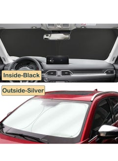 Cool Baby COOLBABY Windshield Sun Shade for Mazda CX-5 CX5 2017 2018 2019 2020 2021 2022 2023 Foldable Front Window Sunshade Screen Blocks UV Rays, Protector Cover Keeps The Vehicle Cooler  - Image 3
