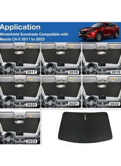 Cool Baby COOLBABY Windshield Sun Shade for Mazda CX-5 CX5 2017 2018 2019 2020 2021 2022 2023 Foldable Front Window Sunshade Screen Blocks UV Rays, Protector Cover Keeps The Vehicle Cooler  - Image 4