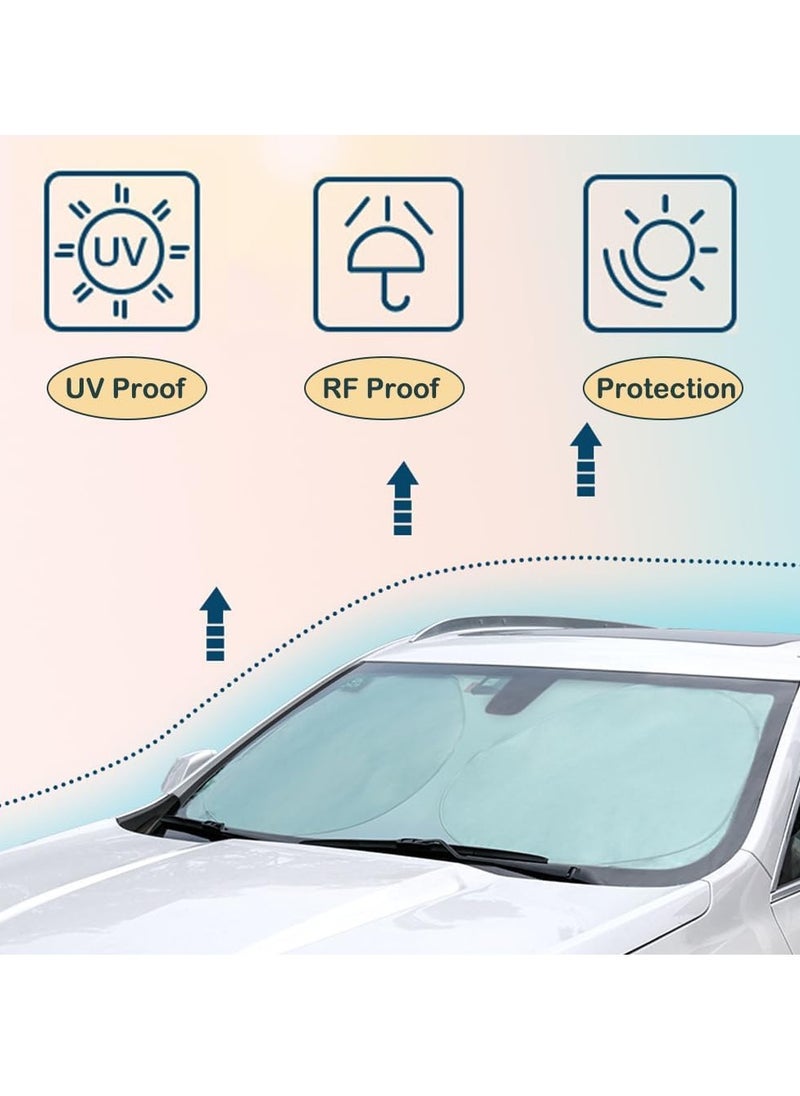 Cool Baby - COOLBABY Windshield Sun Shade for Mazda CX-5 CX5 2017 2018 2019 2020 2021 2022 2023 Foldable Front Window Sunshade Screen Blocks UV Rays, Protector Cover Keeps The Vehicle Cooler - Image 1