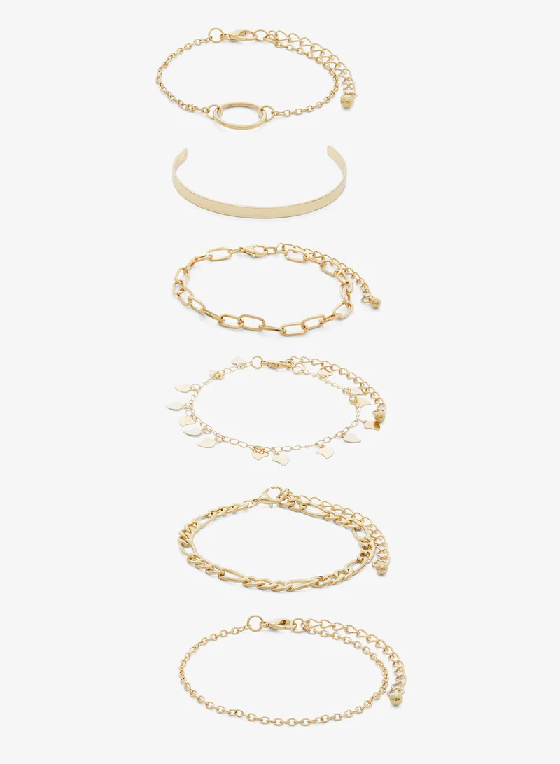 Ginger Multi layered Chain Bracelet Set