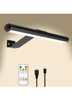 Generic Wireless LED Picture Light with Remote,Rechargeable Battery Painting Light for Display Art Work,300Lumens Brightness Adjustable Highlight Picture Painting Arts Dartboard with Metal Body  - Image 1
