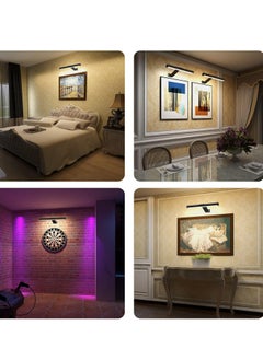 Generic Wireless LED Picture Light with Remote,Rechargeable Battery Painting Light for Display Art Work,300Lumens Brightness Adjustable Highlight Picture Painting Arts Dartboard with Metal Body  - Image 4