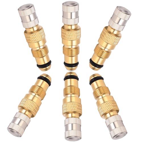 3DSKY Brass Tire Valve Stem Set 3DSKY Tractor Air Liquid Valve TR218A TR618A CH3 Core Housings Metal Replacement Stems for Farm Equipment Trailers 6PK - Image 1