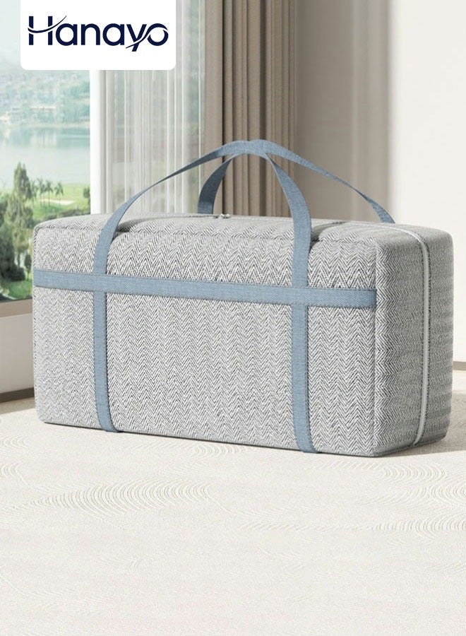 Hanayo Storage Bags Dust Proof Foldable Closet Organizers Storage Containers with Handle Storage Containers for Bedding Comforters(Grey) - Image 1