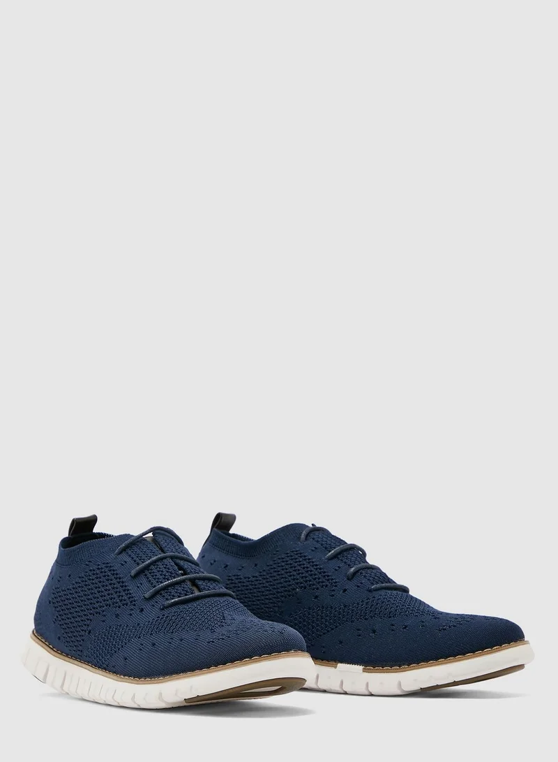 Robert Wood Knitted Casual Lace Ups