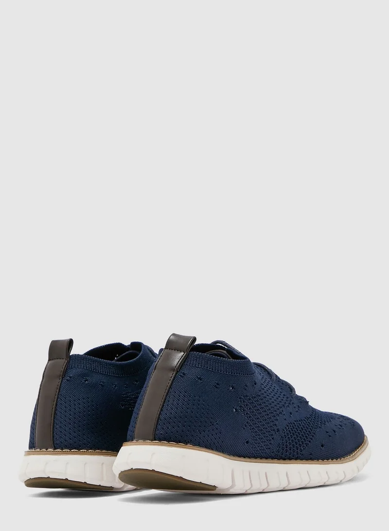 Robert Wood Knitted Casual Lace Ups