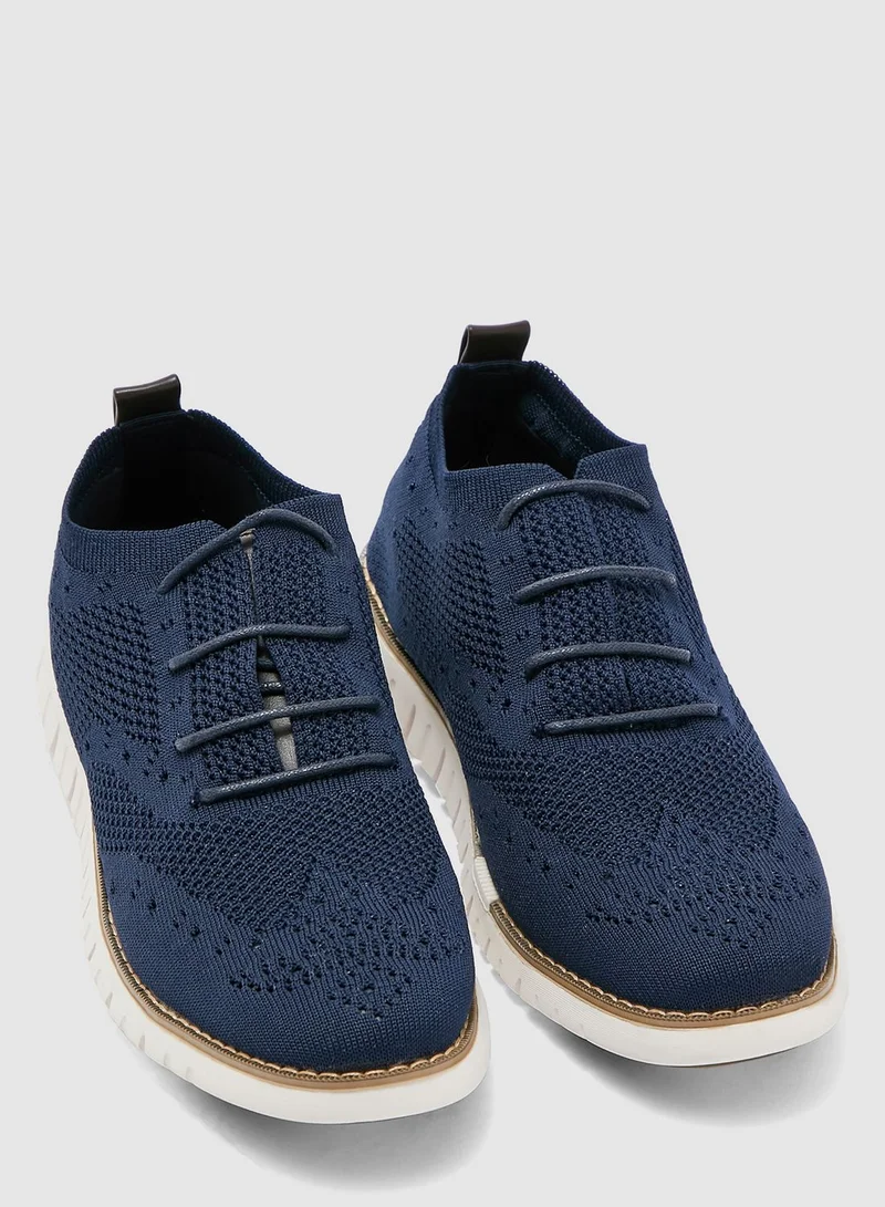 Robert Wood Knitted Casual Lace Ups