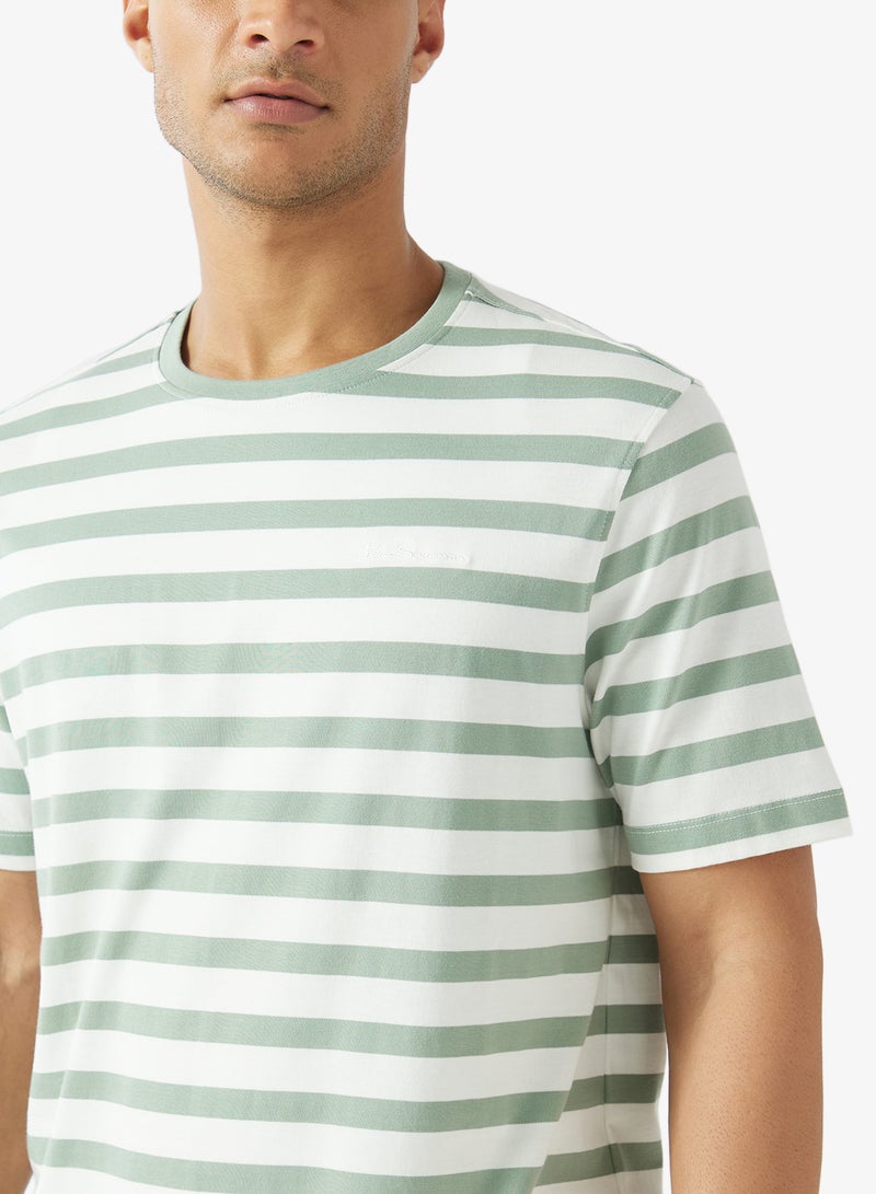 Ben Sherman Striped Crew Neck T-Shirt - Image 3