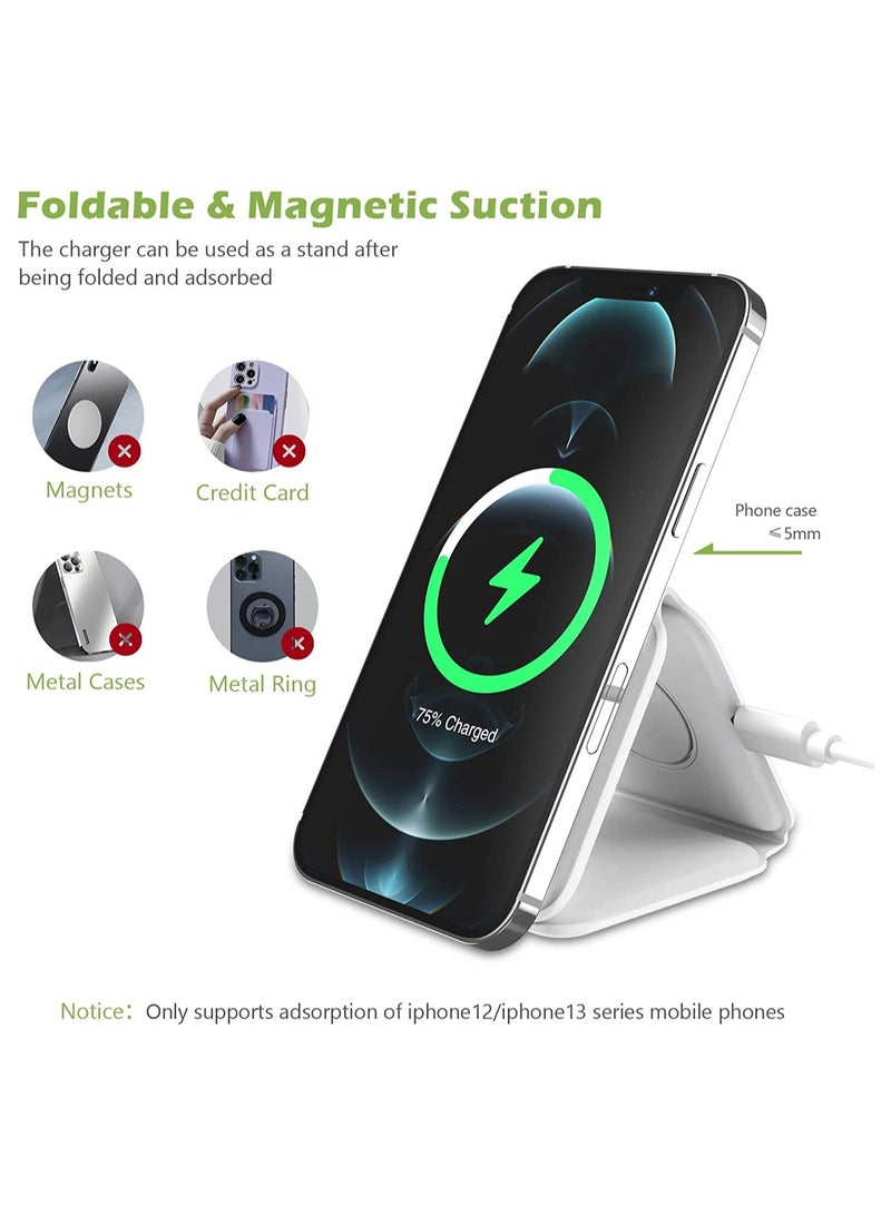 3 in 1 Wireless Charger, Foldable Magnetic Charger Station, 18W Fast Wireless Charging Pad, Compatible with iPhone 14/13/12/11, Samsung, AirPods, Google Pixel, i-Watch - Image 4