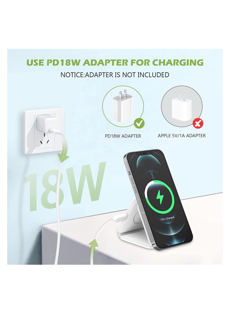 3 in 1 Wireless Charger, Foldable Magnetic Charger Station, 18W Fast Wireless Charging Pad, Compatible with iPhone 14/13/12/11, Samsung, AirPods, Google Pixel, i-Watch - Image 5