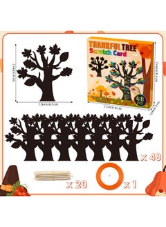 Fall Trees Scratch Cards - 48Pcs Fall Thankful Leaves Trees Scratch Cards For Kids Thanksgiving Diy Magic Fall Tree Hanging Scratch Paper Thankful Craft Supplies School Classroom Fun Activities - pzsku/Z3AAC2CD778AE1B1E5B6BZ/45/_/1732787118/0ecc04e3-e742-4d1c-be2a-beb30bfc3c76