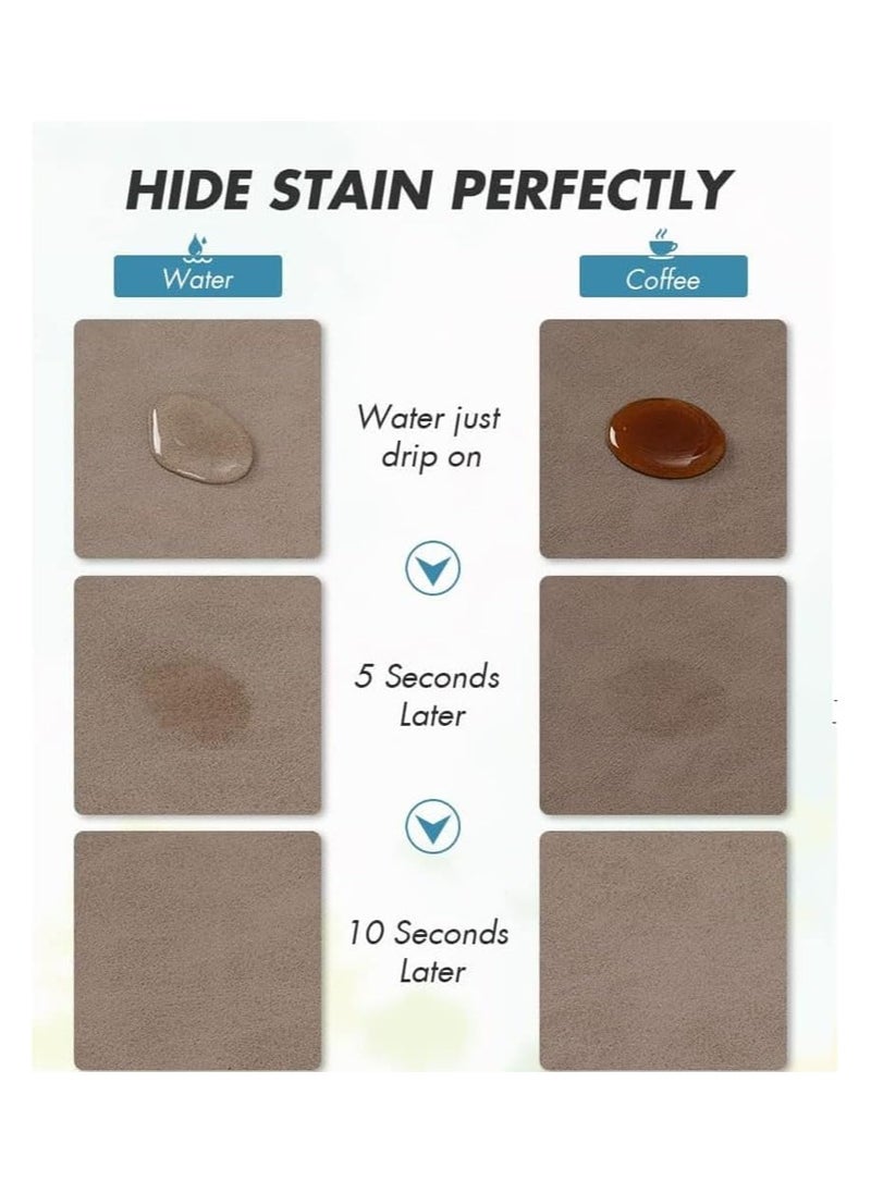 Arabest 30 x 40CM Coffee Mat,Coffee Bar Mat Coffee Maker Mat for Countertops Fit Under Coffee Maker Machine,Hide Stain Rubber Backed Absorbent Dish Drying Mat for Kitchen Counter,Pot Dish Rack-Brown  - Image 2