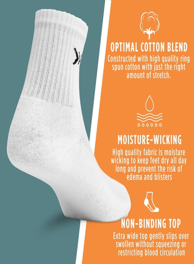 Mayor Crew Length Socks for Men & Women, Breathable Cushioned, Anti-Odour, Anti-Bacterial, Ideal for Running, Gym, Workout, & Casual (IN, Alpha, Free Size, White) - Image 3