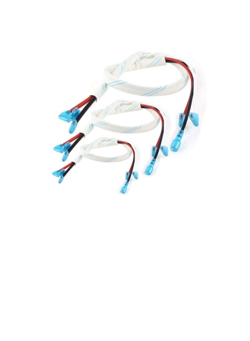 Three Pole Lead Wire Cable with End Collectors Hermetic Heat Resistant Shielded for Air Conditioning Compressor Motor 30 Inch (Pack of 3) - Image 3