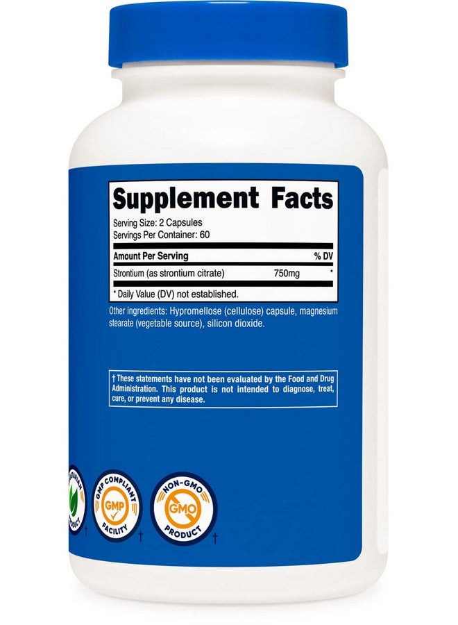 Nutricost Strontium Capsules 750Mg 120 Capsules Vegetarian Nongmo Gluten Free - Image 5
