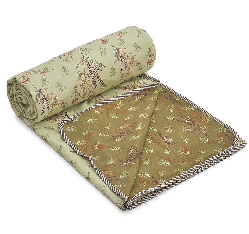 RRC Cotton Reversible Dohar Single Bed, Soft Lightweight Bed Blanket, AC Dohar Blanket for Summers/Winter 57X87(Inches) Flannel Dohar Throws for Bed - Image 5