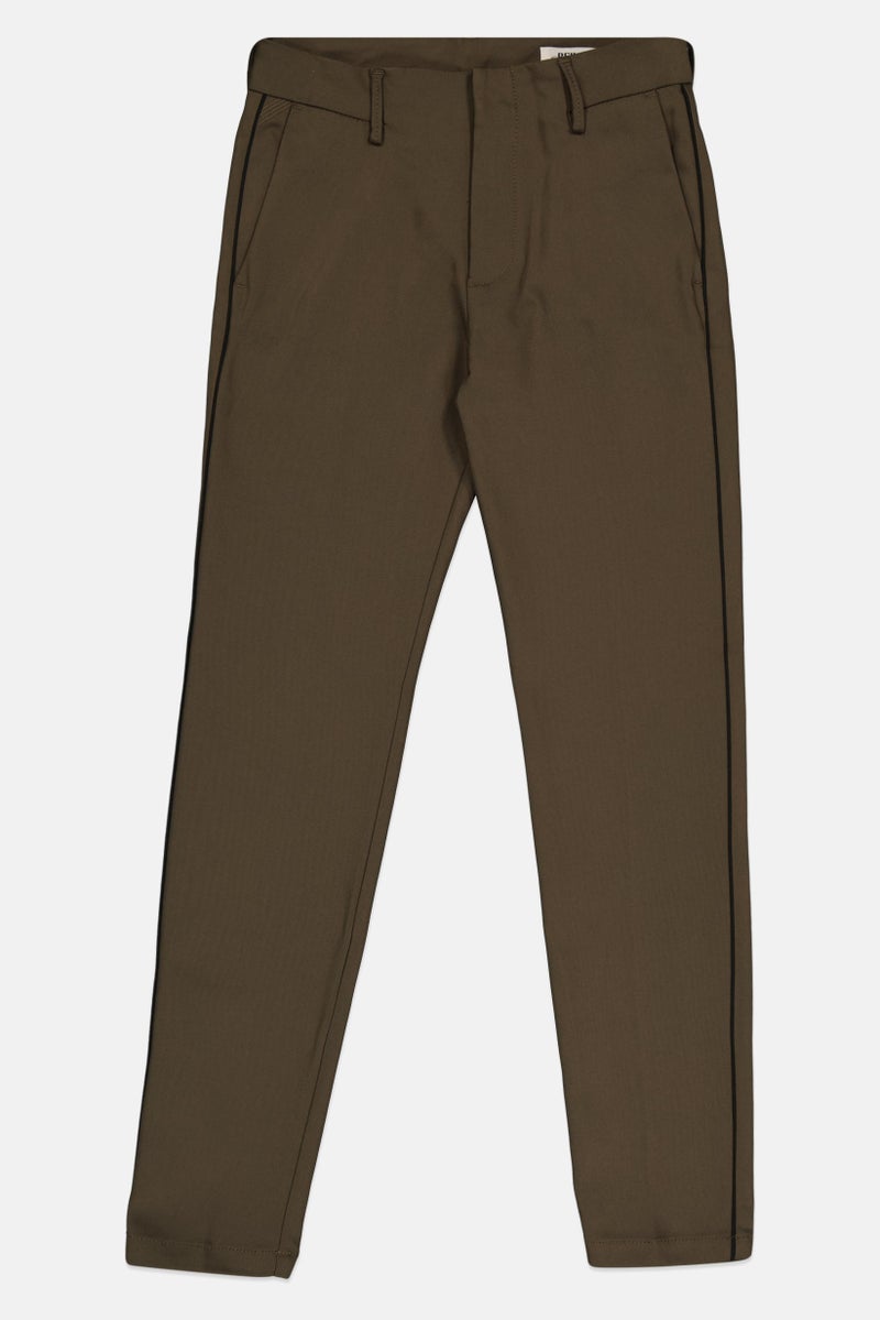 Reiko Women Cigarette Fit Solid Straight Leg Pants, Olive - Image 2