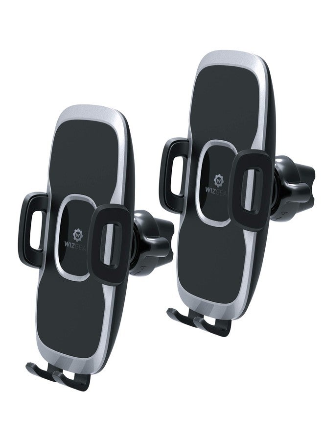 WizGear Phone Holders for Your Car, Car Air Vent Phone Mount, Car Phone Holder with Twist Lock Hook Clip for A Strong Hold to Vent, Compatible with iPhones and All Smartphones (2 Pack) - Image 1