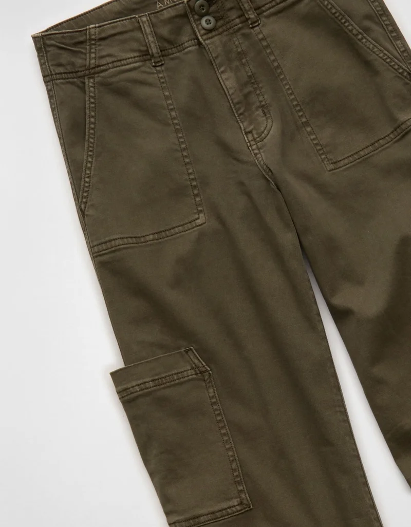 American Eagle  AE Stretch Super High-Waisted Wide-Leg Cargo Pant for Women | Best Price UAE