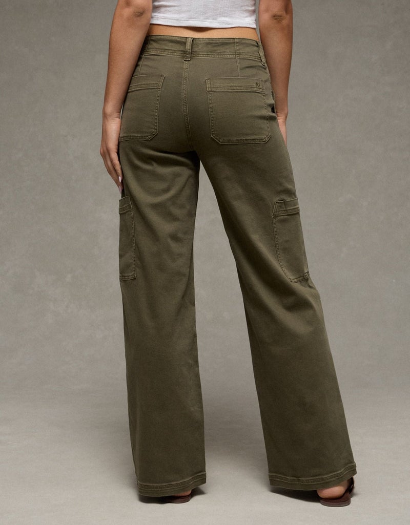 American Eagle AE Stretch Super High-Waisted Wide-Leg Cargo Pant - Image 2